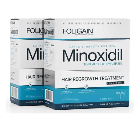 FOLIGAIN 5% minoxidil pre mužov so zníženým obsahom alkoholu 6 x 60 ml (šesťmesačná kúra)